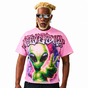 Men's Duaa Alien T-Shirt Pink Alien-pnk