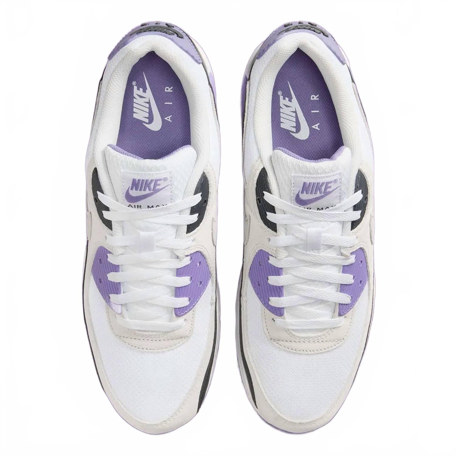 Men's Air Max 90 Shoe In White Dusty Amethyst