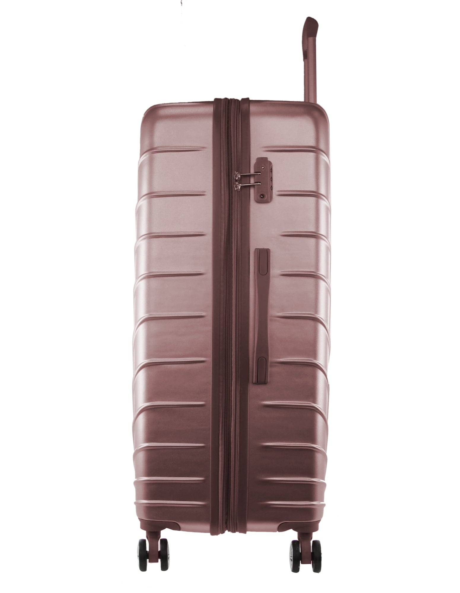 2pc Pierre Cardin Large Hard-Shell Suitcase & Cabin Set Luggage Tag Rose