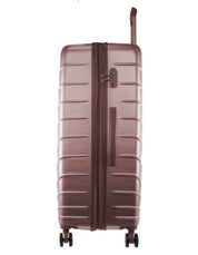 2pc Pierre Cardin Large Hard-Shell Suitcase & Cabin Set Luggage Tag Rose