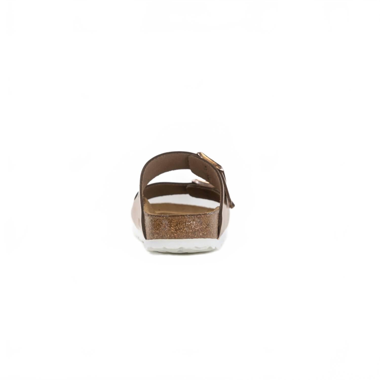 Women's Arizona Soft Footbed Sandal In Copper Leather