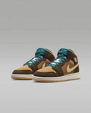 Youth Nike Air Jordan Mid DZ6335- Sneakers Brown Lifestyle Shoes HTAT239