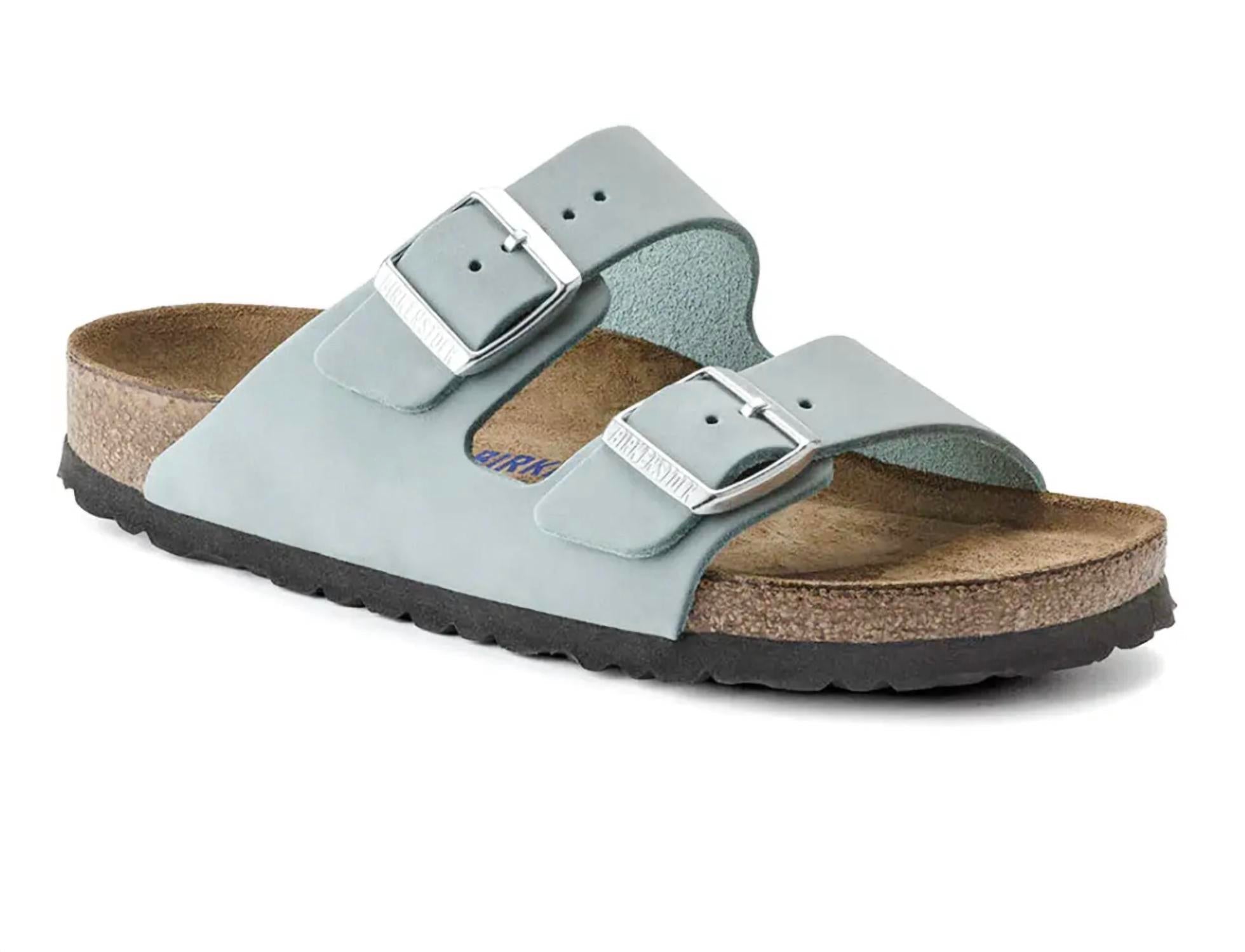 Women's Arizona Narrow Soft Footbed Sandals In Faded Aqua