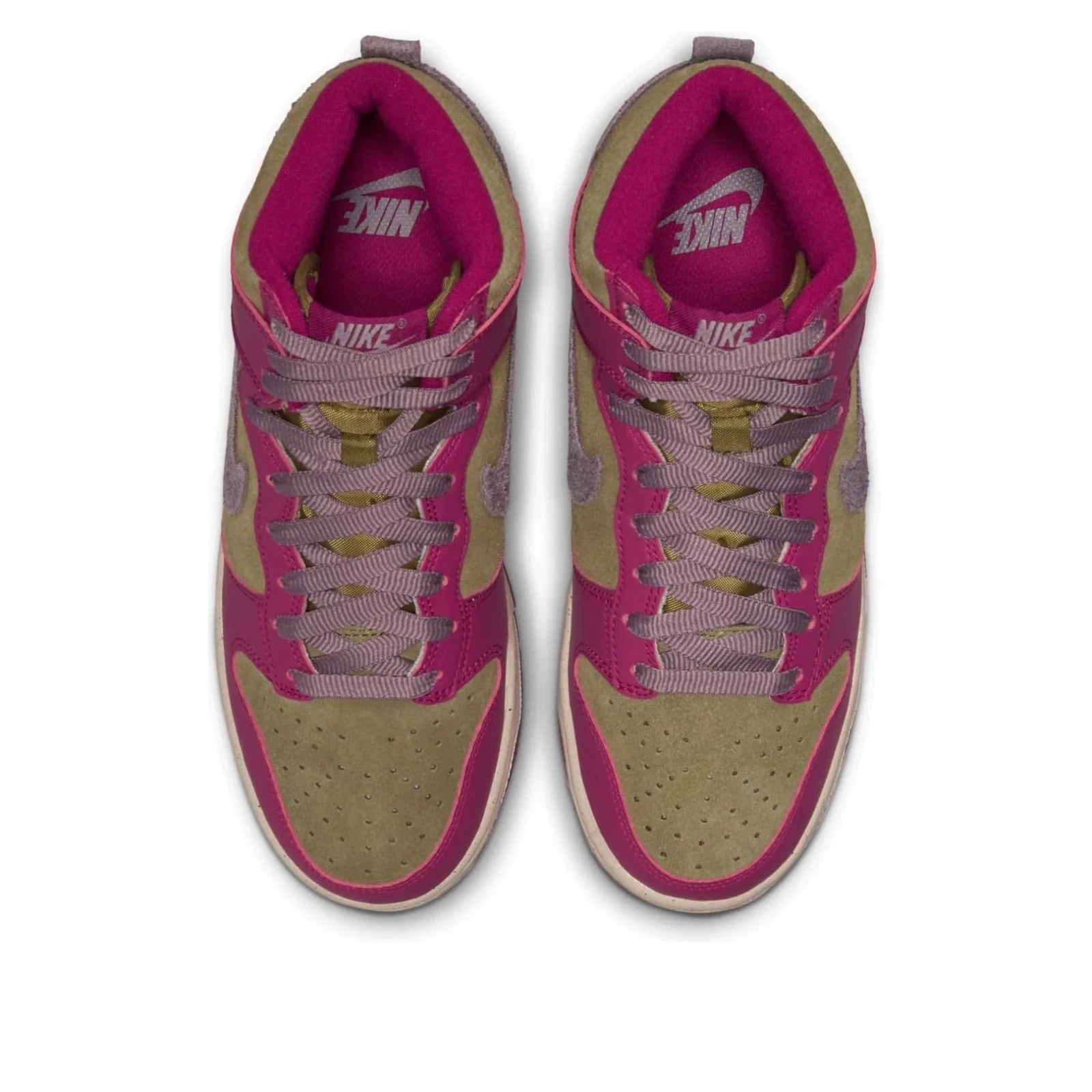 Women's Nike Dunk High FB1273-500 Sneakers Dynamic Berry Suede Lifestyle Shoes