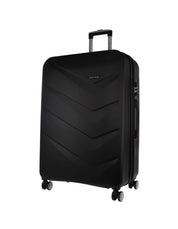 3pc Pierre Cardin Hard-Shell Suitcase Cabin Travel Luggage Set Black