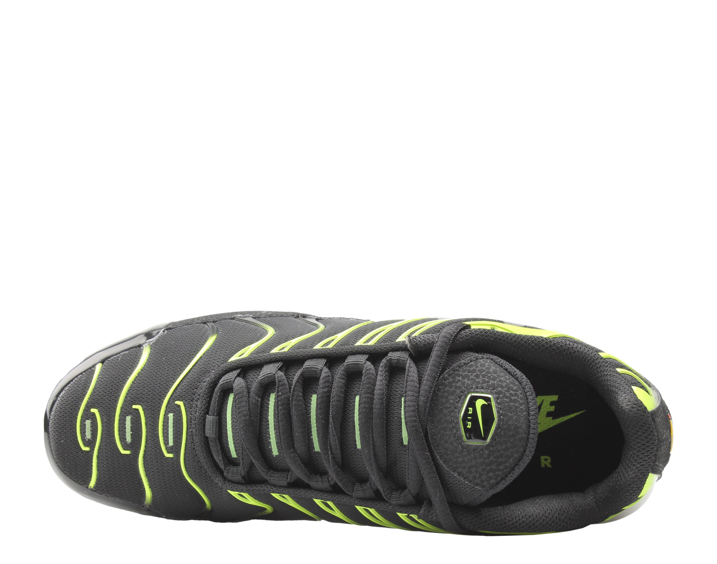 Men's Nike Air Max Plus Black/Volt-White-Platnium Tint Running Shoes 852630-037