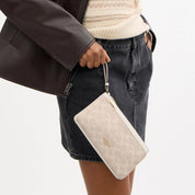 Coach Outlet Double Zip Wallet In Signature Canvas