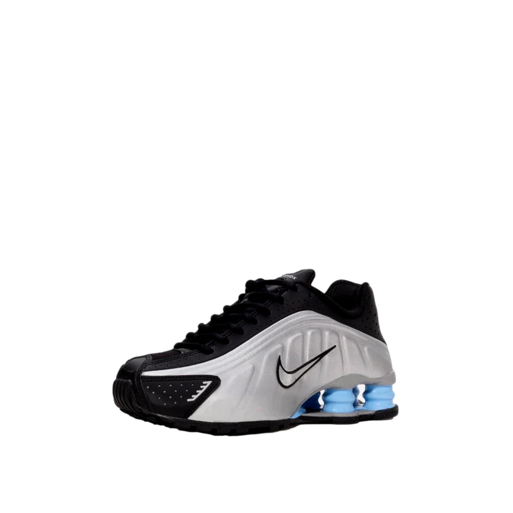 Grade-School Nike Shox R4 Metallic Silver CW2626-004