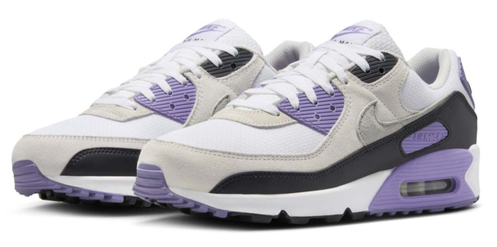 Nike Air Max 90 White Dusty Amethyst Photon Dust Light Smoke Grey