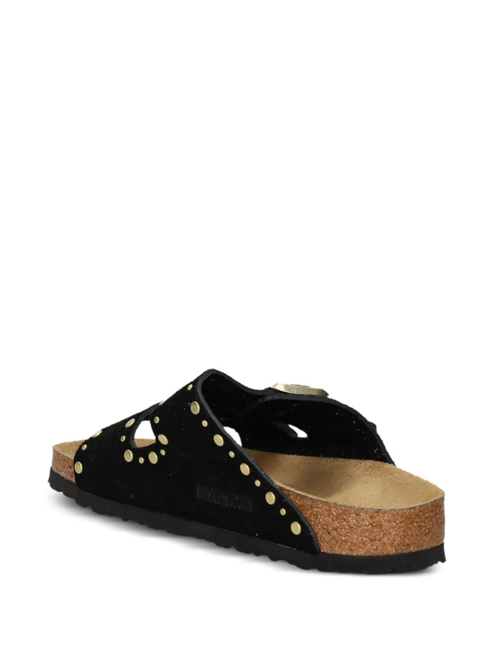 Black Arizona Suede Studded Slipers