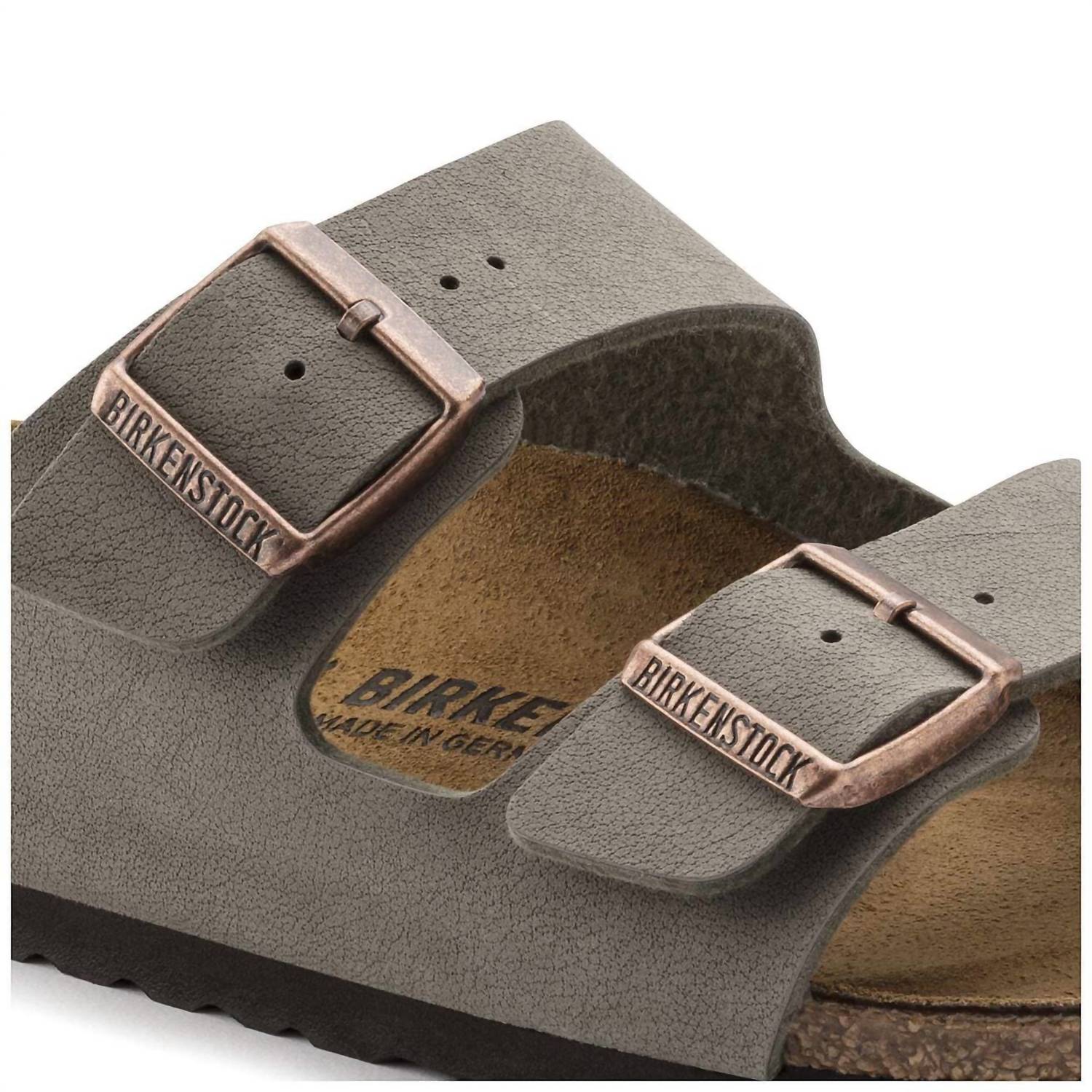 Unisex Arizona Birko-Flor Nubuk Sandals In Stone