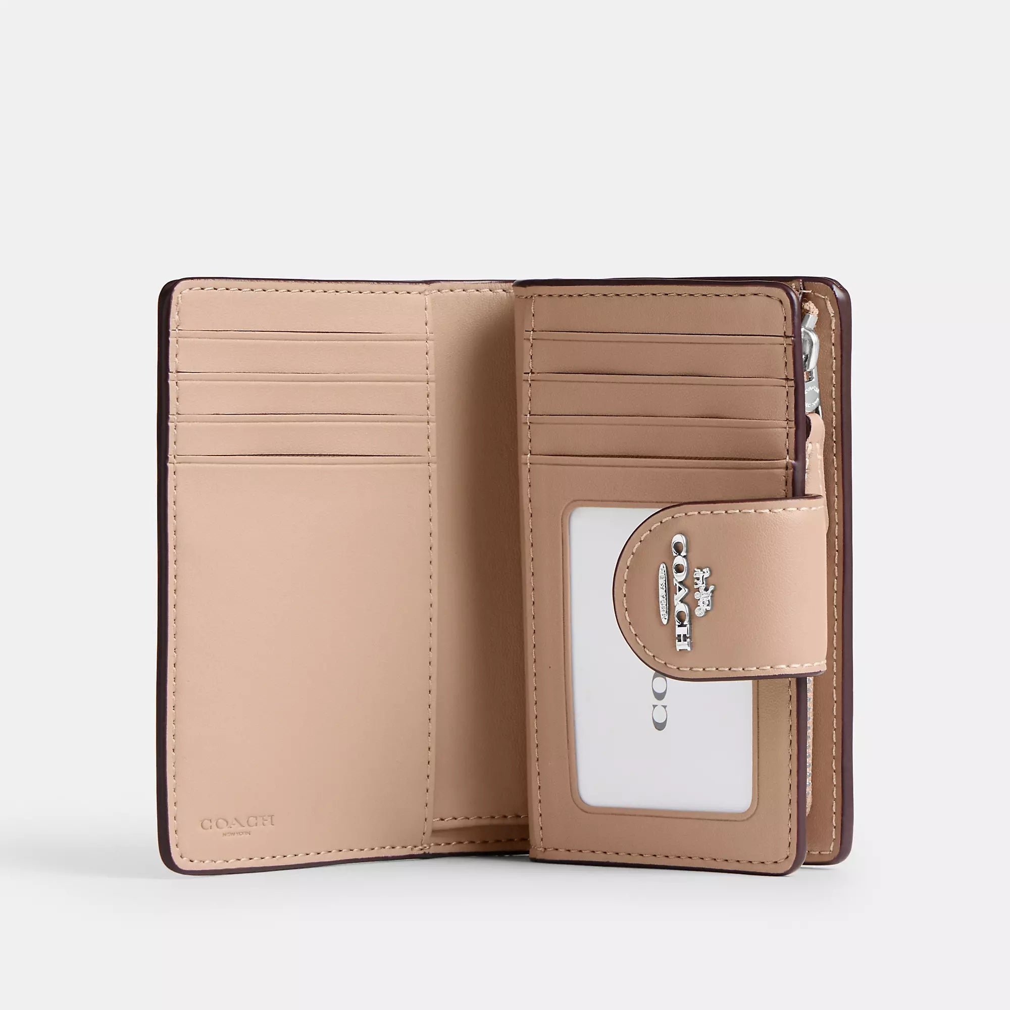 Coach Outlet Medium Corner Zip Wallet In Signature Canvas