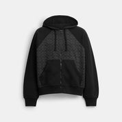 Coach Outlet Signature Full Zip Hoodie In Organic Cotton