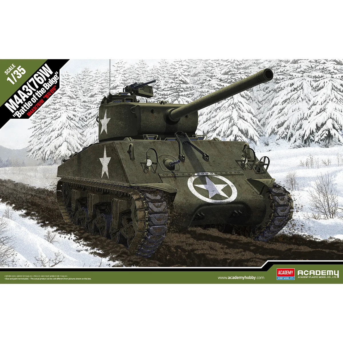 Academy 1/35 M4A3 (76)W Tank Model Kit