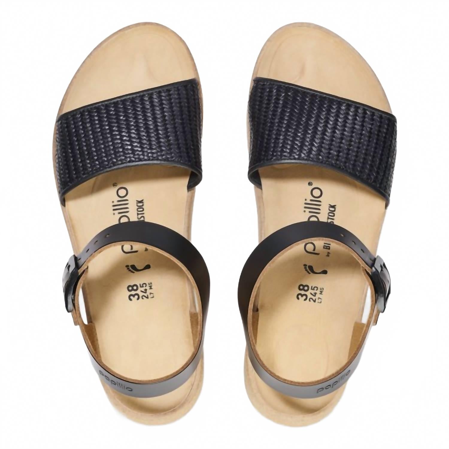 Women's Glenda French Piping Sandal In Black