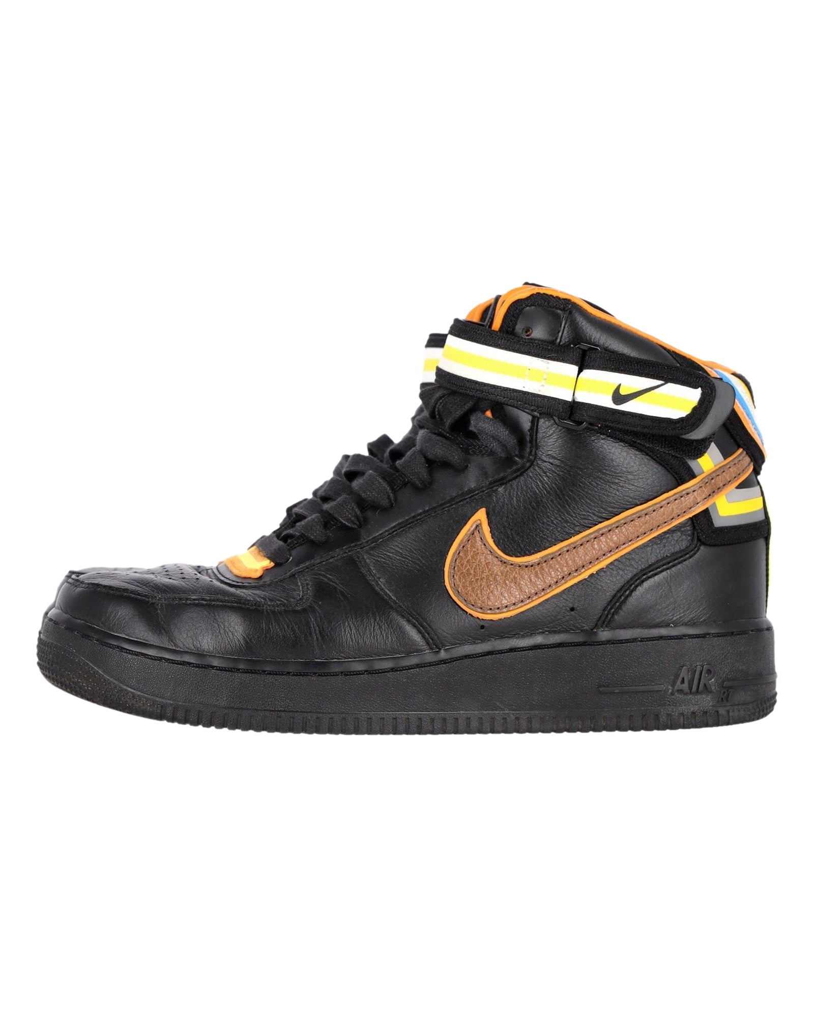 Nike x Ricardo Tisci Air Force 1 Mid Sneakers in Black Leather
