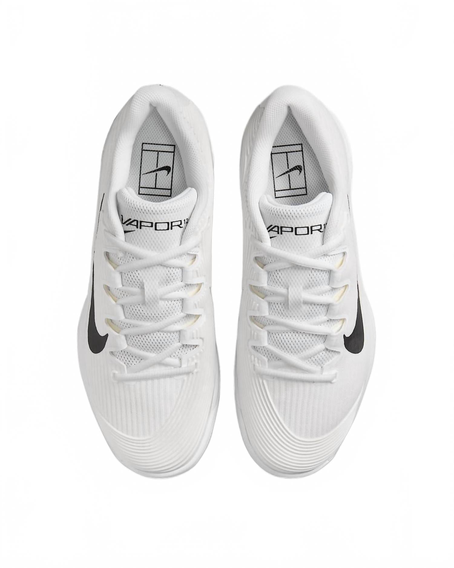 Women's Zoom Vapor 12 Hc Tennis Shoes In White/black-Summit-White