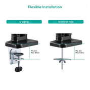 Activiva 17″-32″ Dual Monitor Steel Gas Spring Arm
