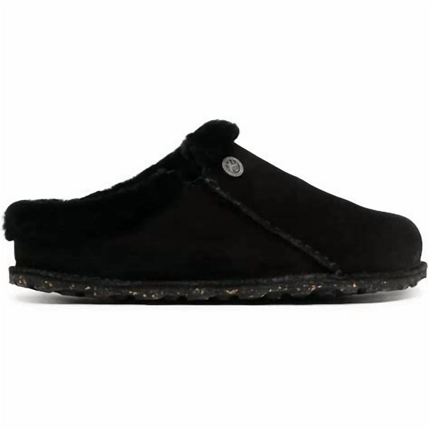 Zermatt Shearling Premium Suede Slipper In Black