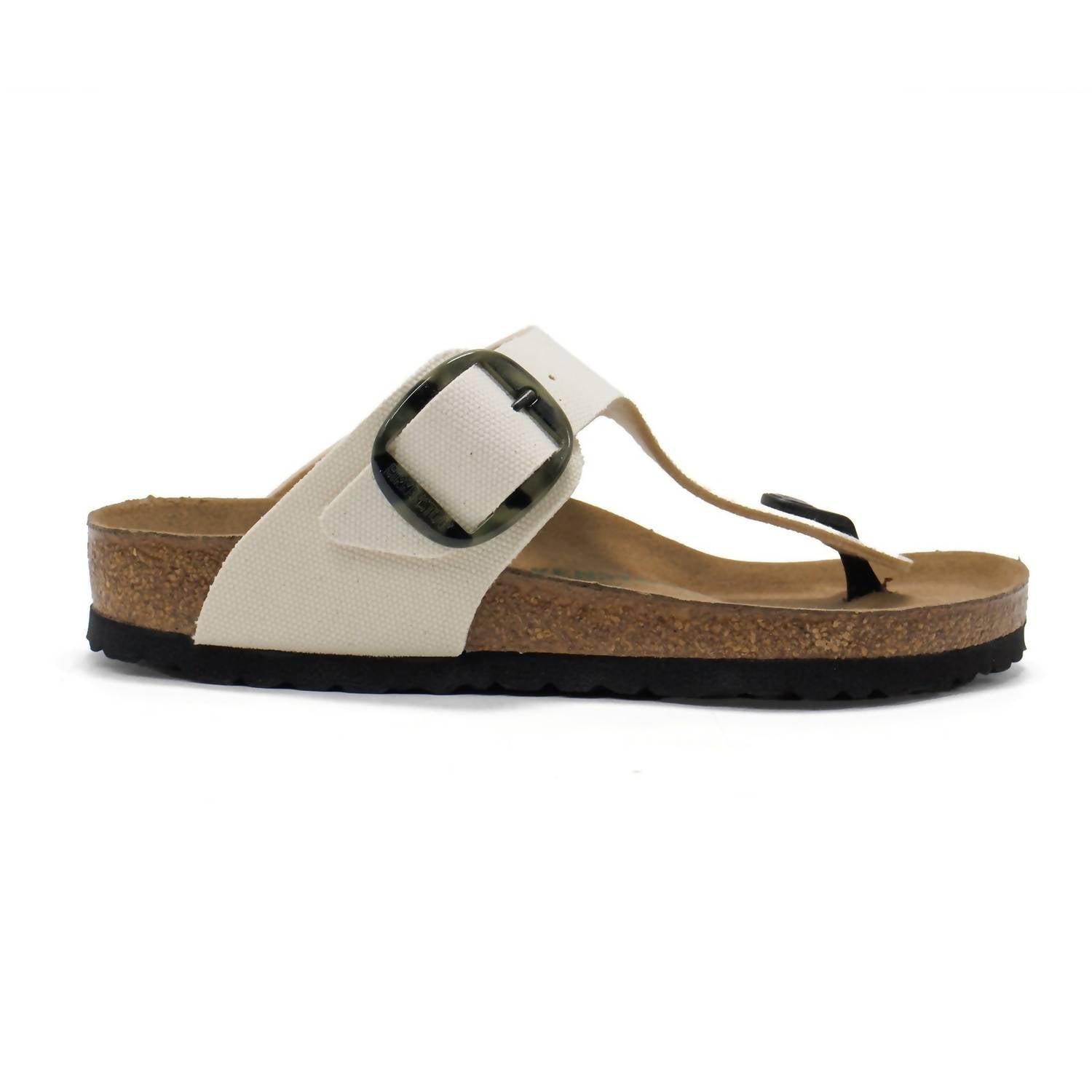 Women's Gizeh Big Buckle Rivet Logo Vegan Sandals In Eggshell