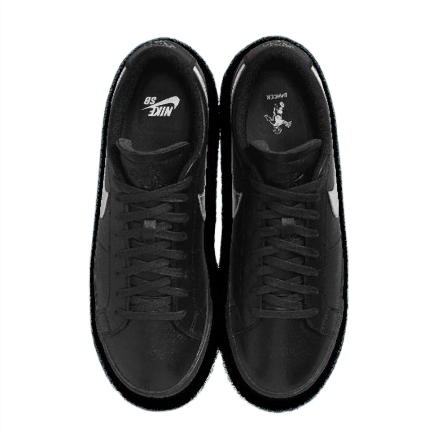 Men's Zoom Blazer Low X Dancer Skateboard Shoe In Black/metallic Silver-Black