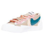 NIKE SACAI KAWS Blazer Low Reed pink green tick patchwork sneakers EU36.5