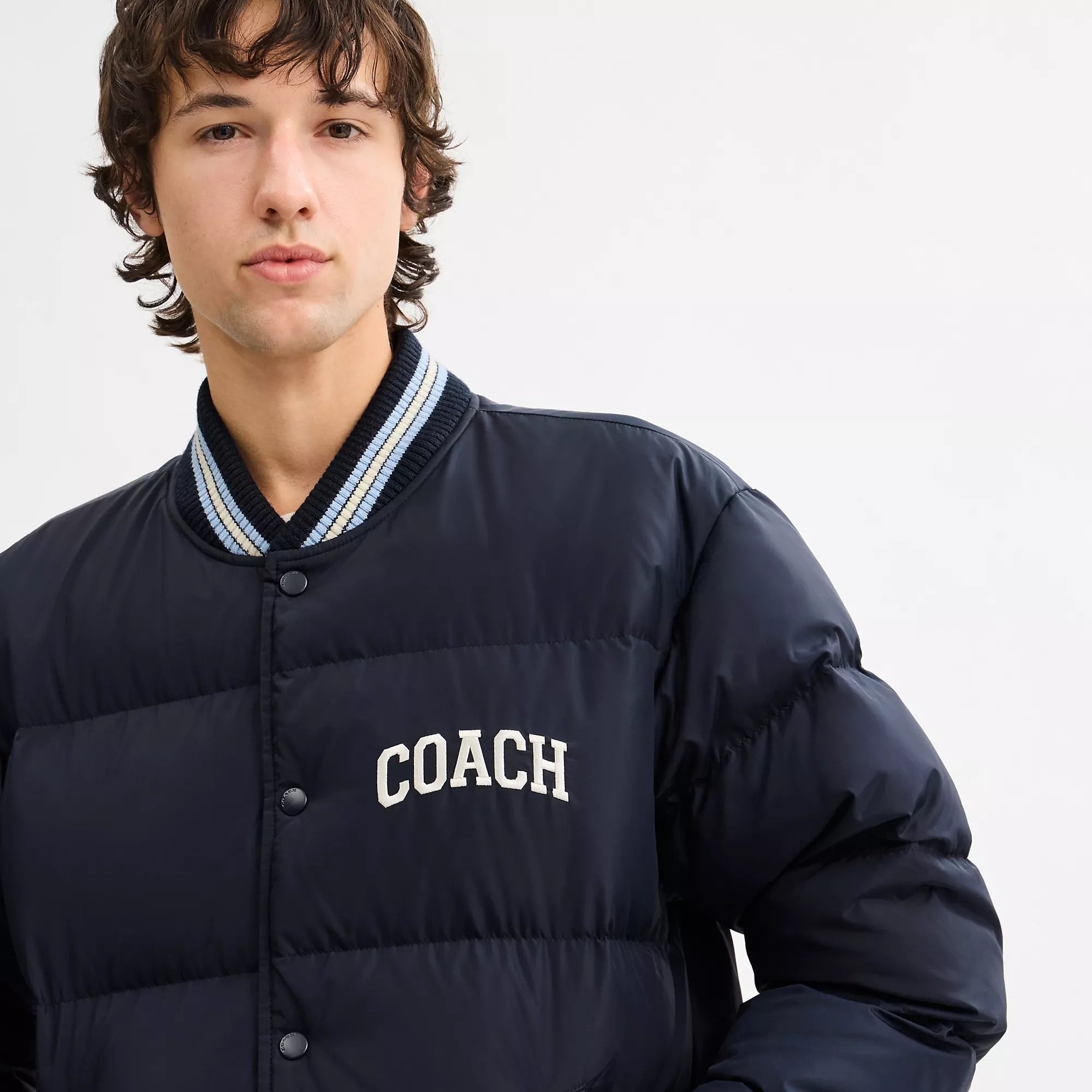 Coach Outlet Varsity Down Jacket In Recycled Polyester