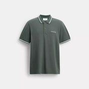 Coach Outlet Signature Trim Polo In Organic Cotton