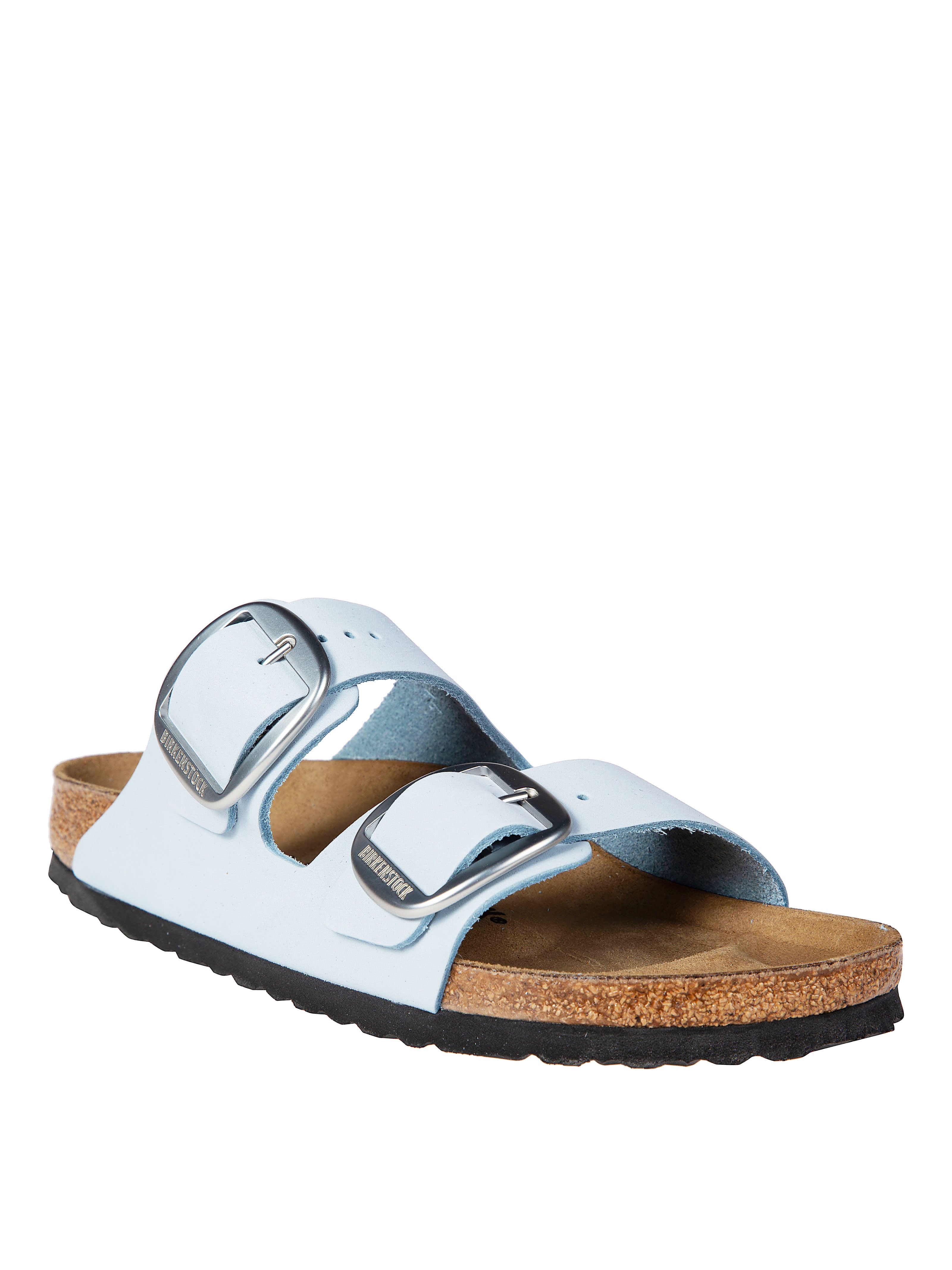 White Arizona Big Buckle Sandals