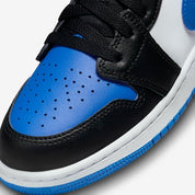 Nike Air Jordan 1 Low 553560-140 Sneakers Kids Black Leather Lifestyle Shoes
