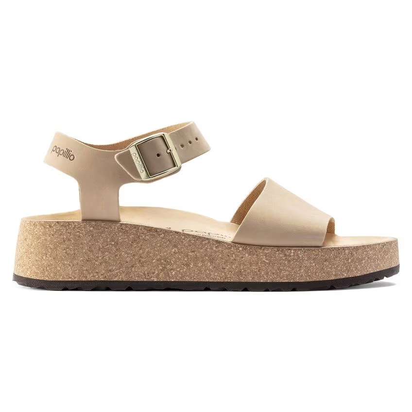 Women's Papillio By Birkenstock Glenda Strappy 10-10.5 Sandcastle Sandal FZP146 (Sandcastle,10-10.5)