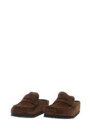 Brown Naples Suede Mules