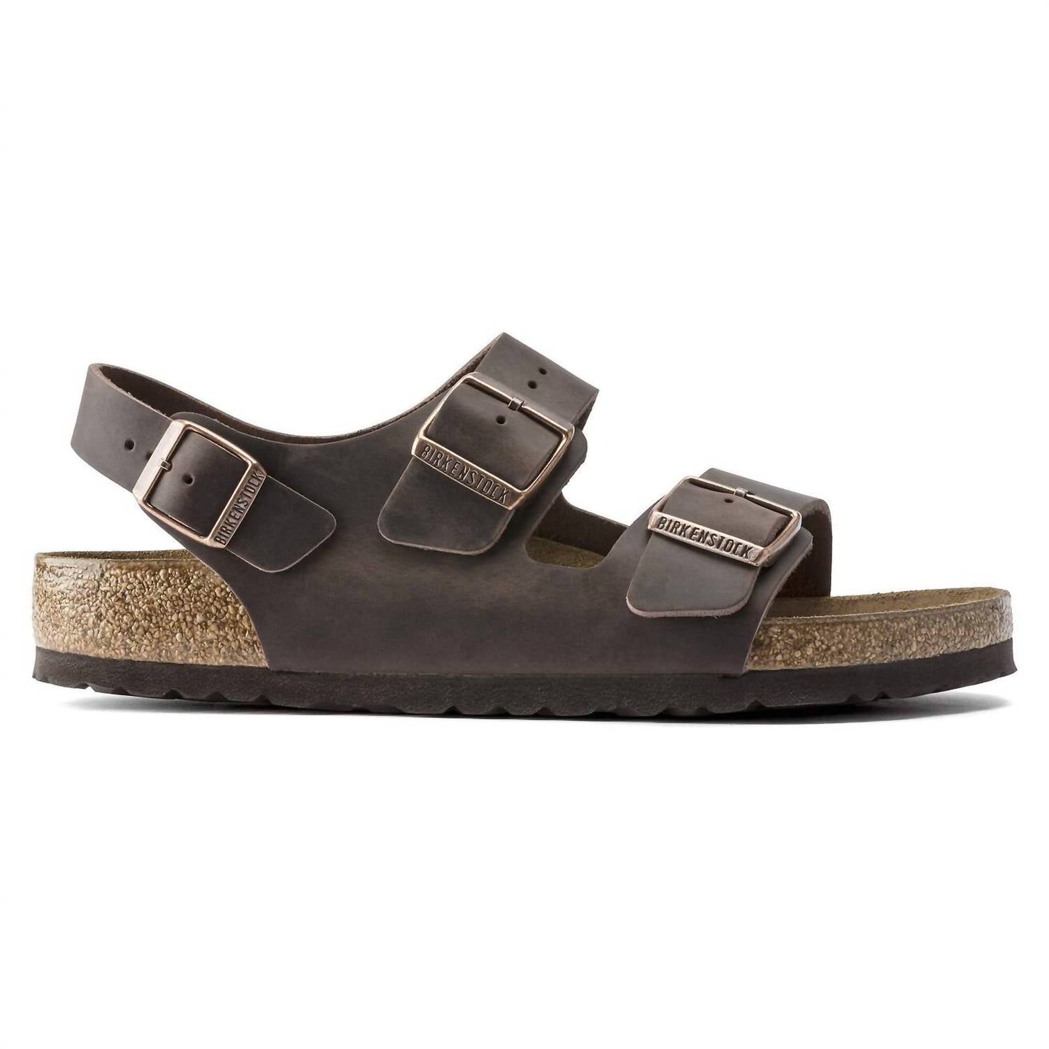 Unisex Milano Oiled Leather Sandals In Habana