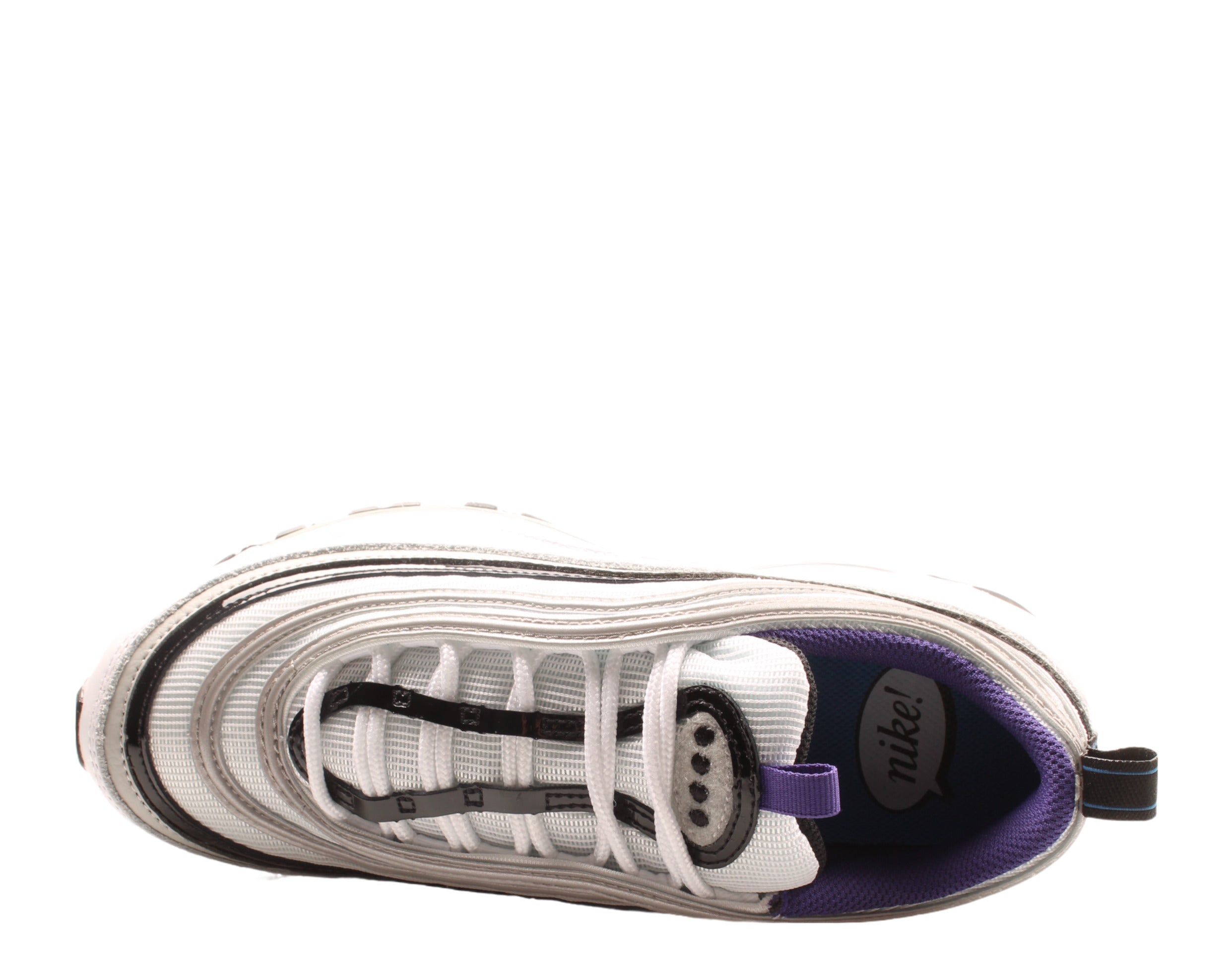 Men's Nike Air Max 97 Airmoji White/Court Purple-Black Running Shoes DD9598-100