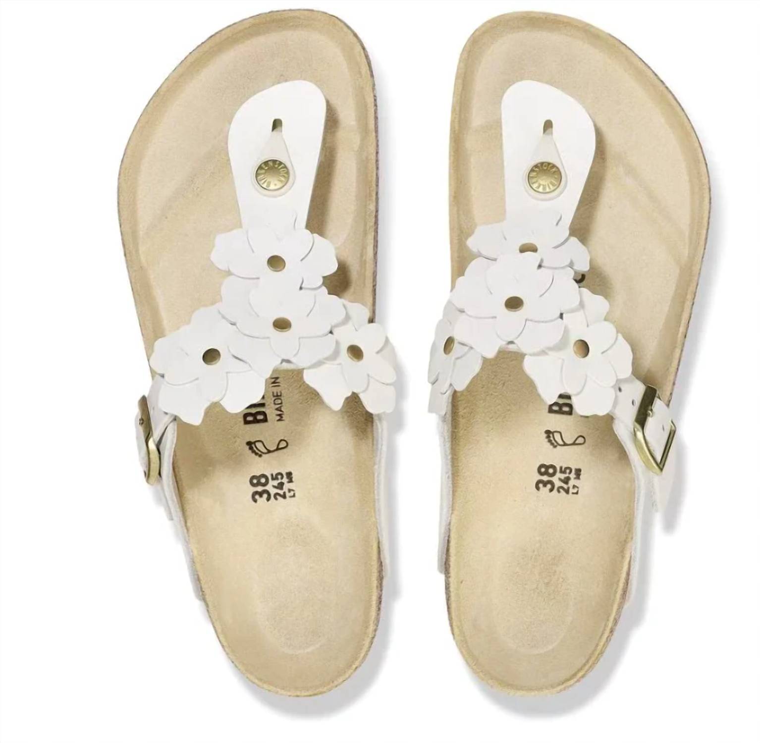 Women's Gizeh Flower Sandals In White