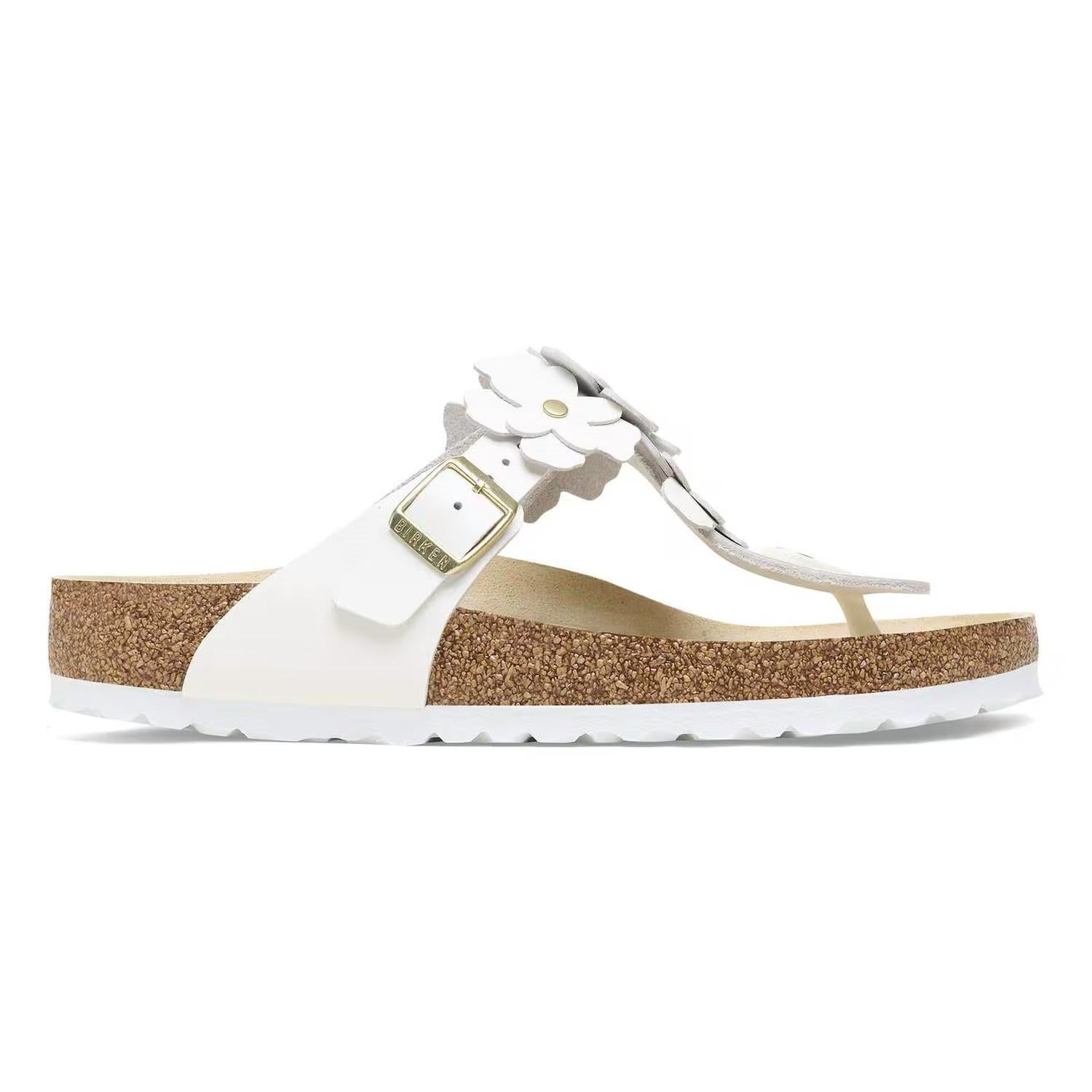 Women's Gizeh Flowers Sandals In White