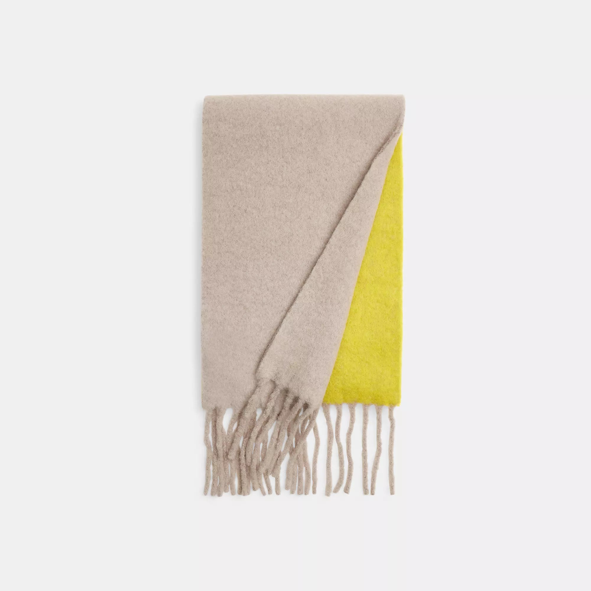 Coach Outlet Colorblock Muffler With Rubber Patch