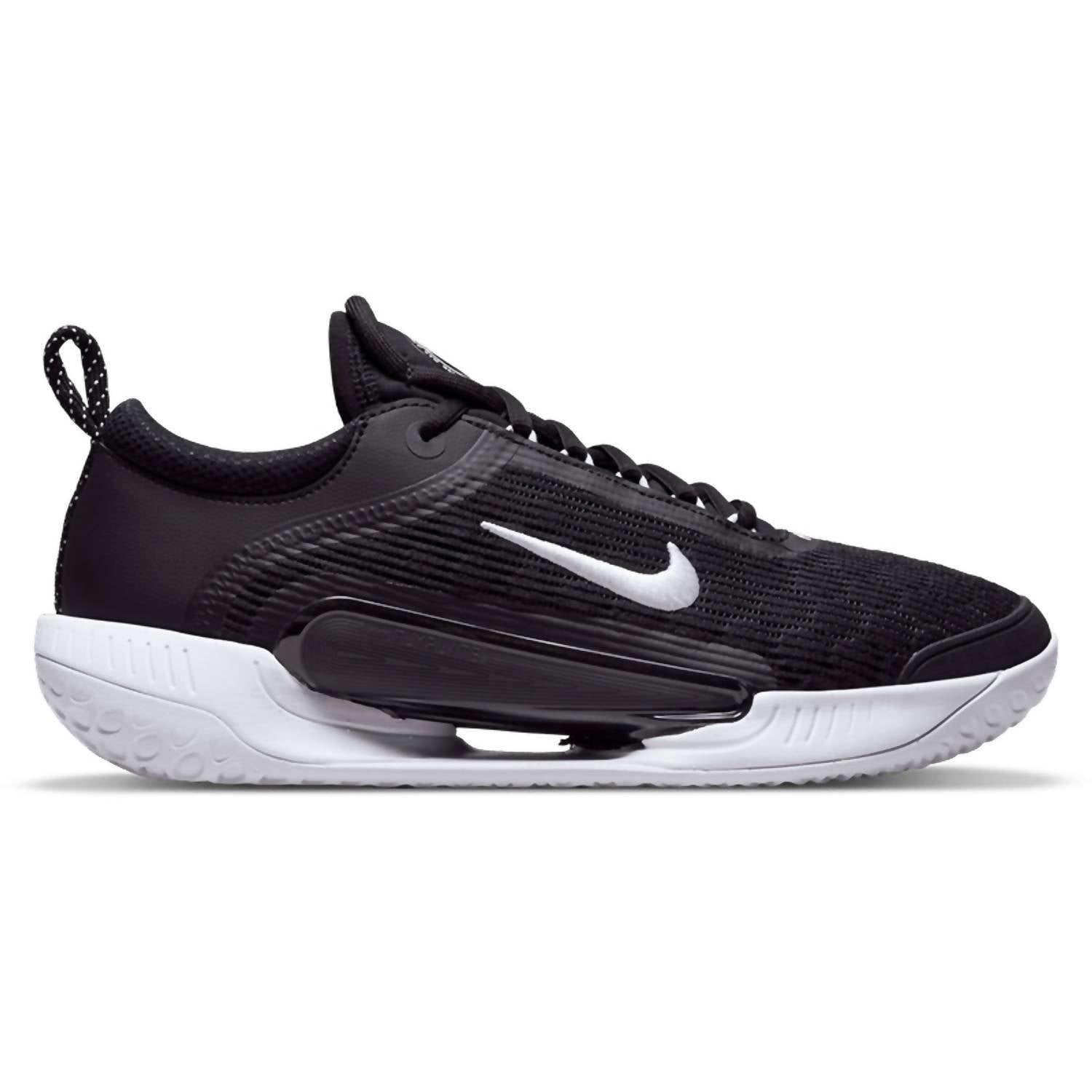 Men's Zoom Court Next Hard Court Tennis Shoes In Black/white