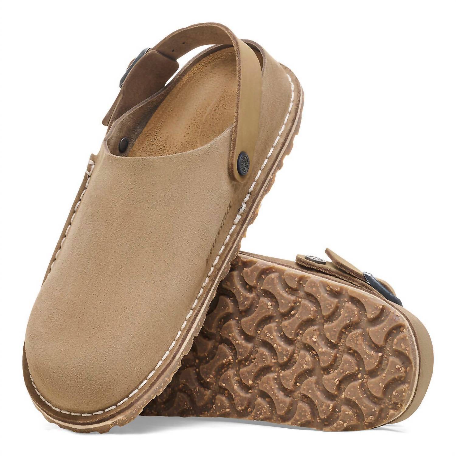 Women's Lutry Suede Clog In Gray Taupe
