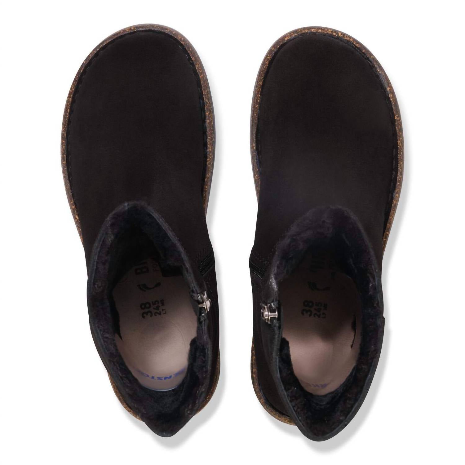 Women's Uppsala Zip Shearling Suede Boot In Black