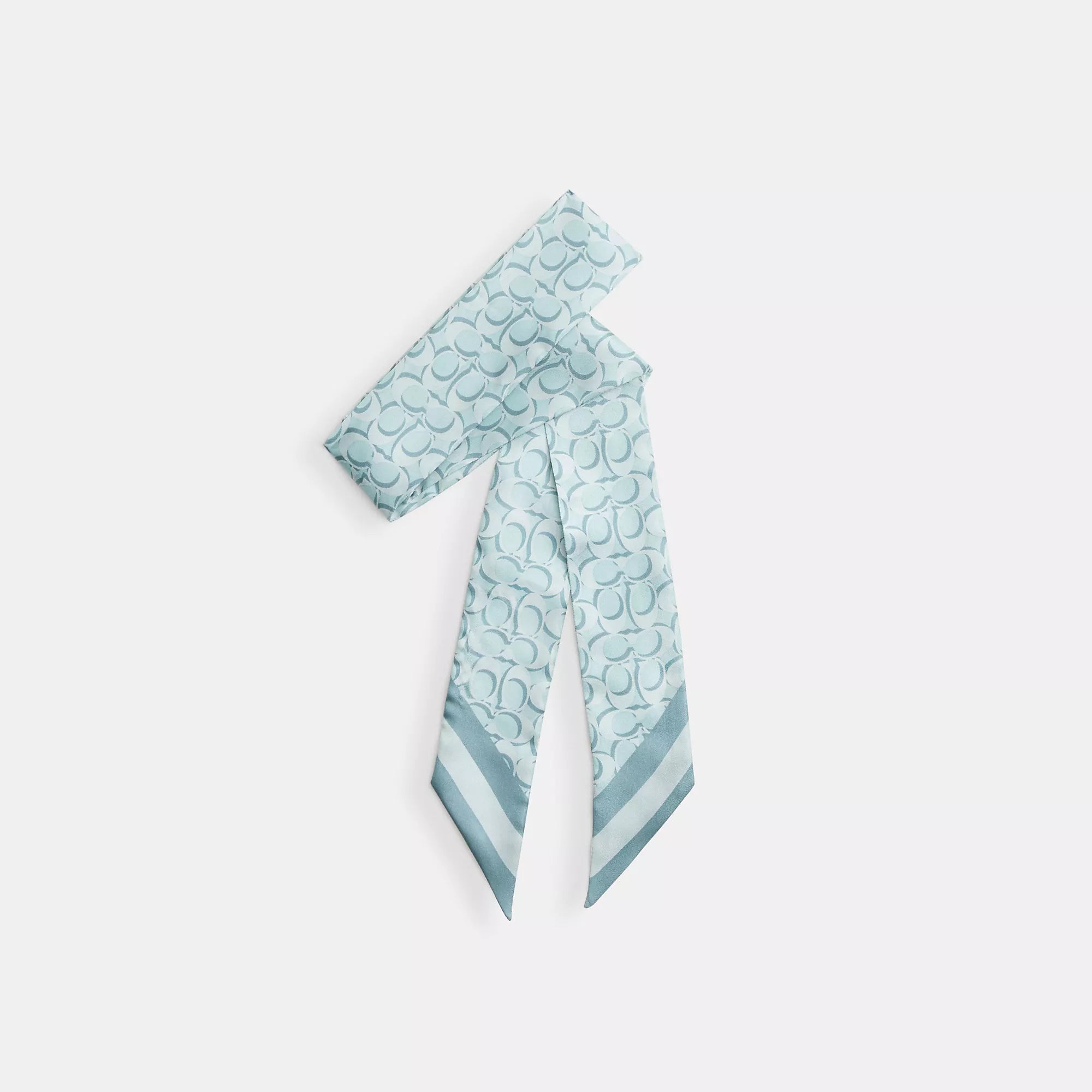 Coach Outlet Signature Print Silk Skinny Scarf