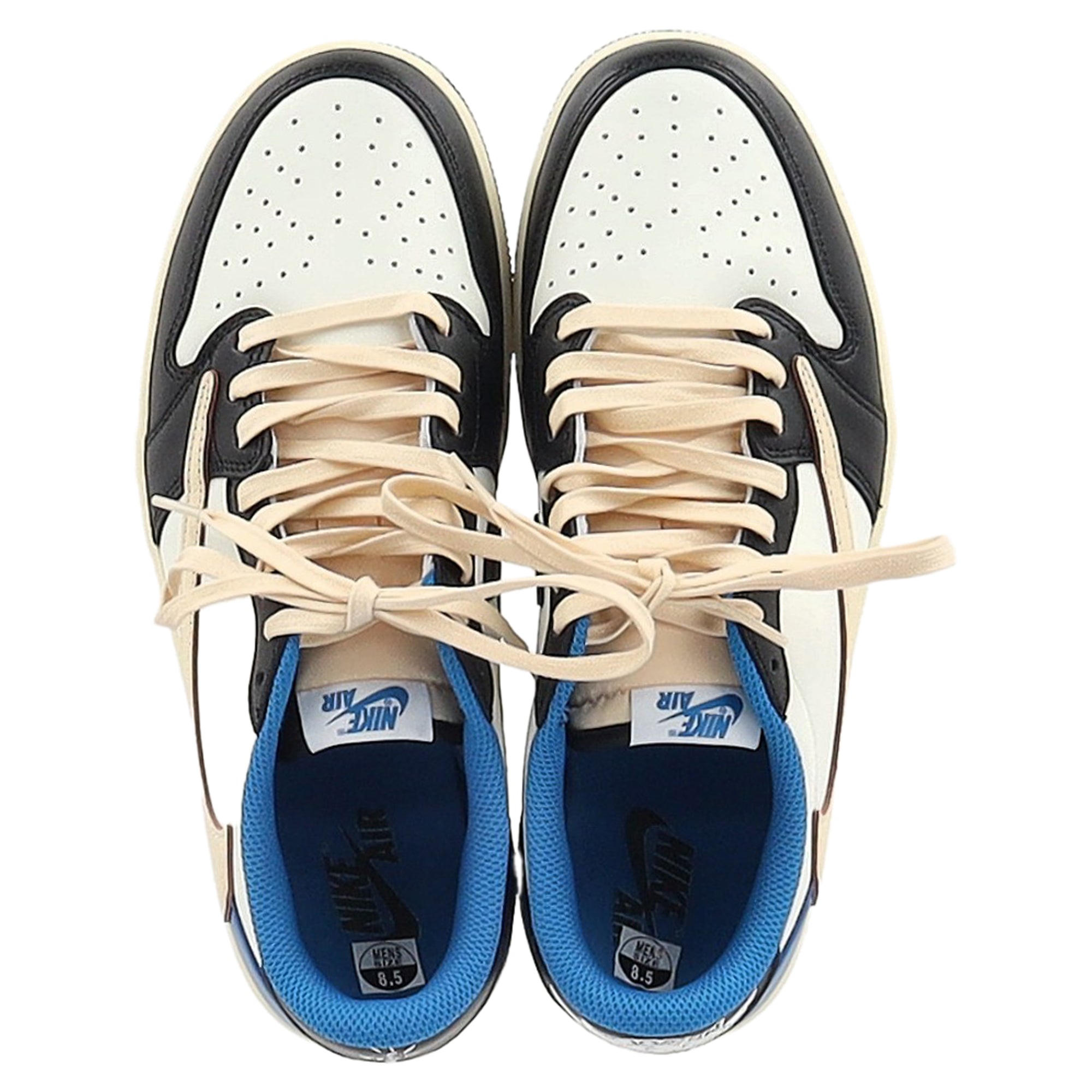 Nike x Travis Scott x Fragment Air Jordan 1 Low OG SP Sneakers in Multicolor Leather
