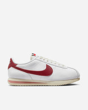 Women's Nike Cortez DN1791-103 Sneaker White Red Leather Lace Up Lifestyle Shoes