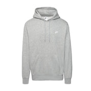 Men's Nike Club Fleece Pullover Hoodie - Dark Grey Heather/Light Smoke Grey/White