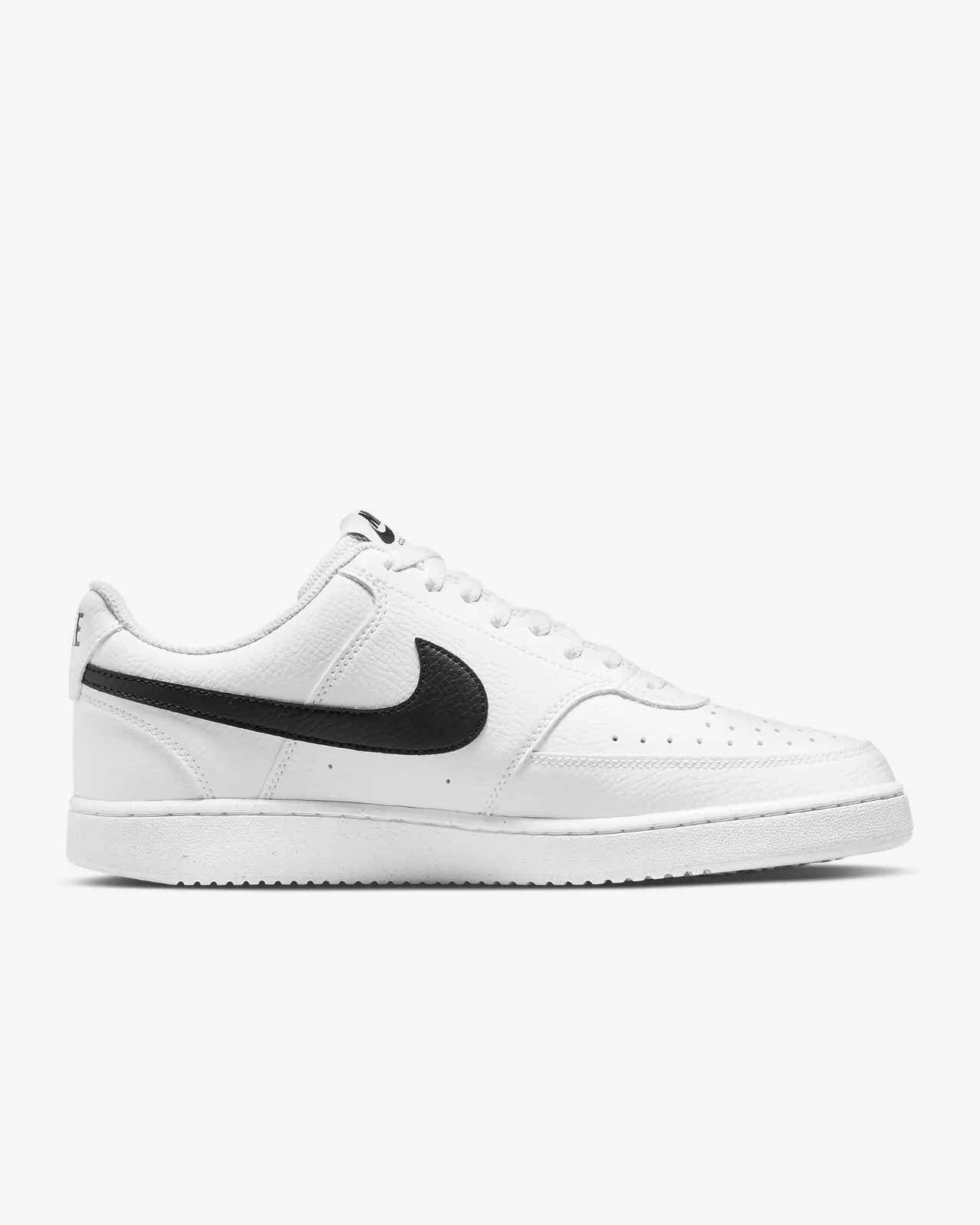 Men's Nike Court Vision Low Next Nature DH2987-101 Sneakers White Black Leather