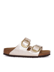 White Arizona Birko Flor Slide Sandal