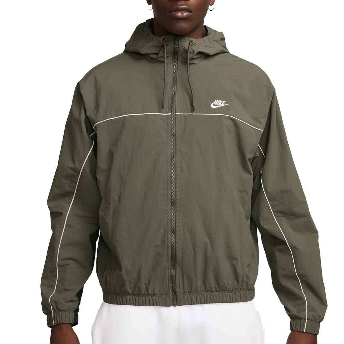 Men's Nike Club Hooded Jacket - Medium Olive