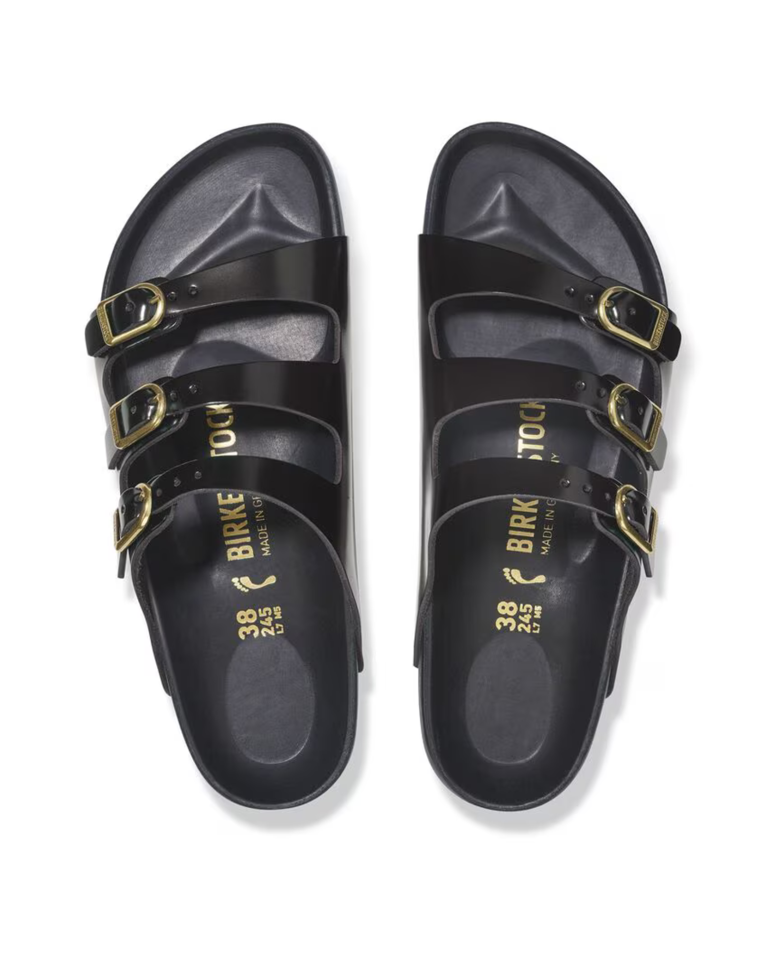Florida Exquisit D-Buckle Patent Sandals