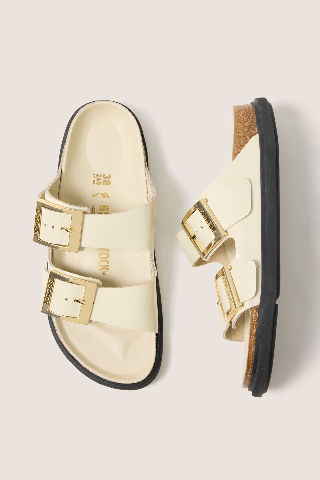 Women's Arizona Droplet Buckle High Shine Sandals