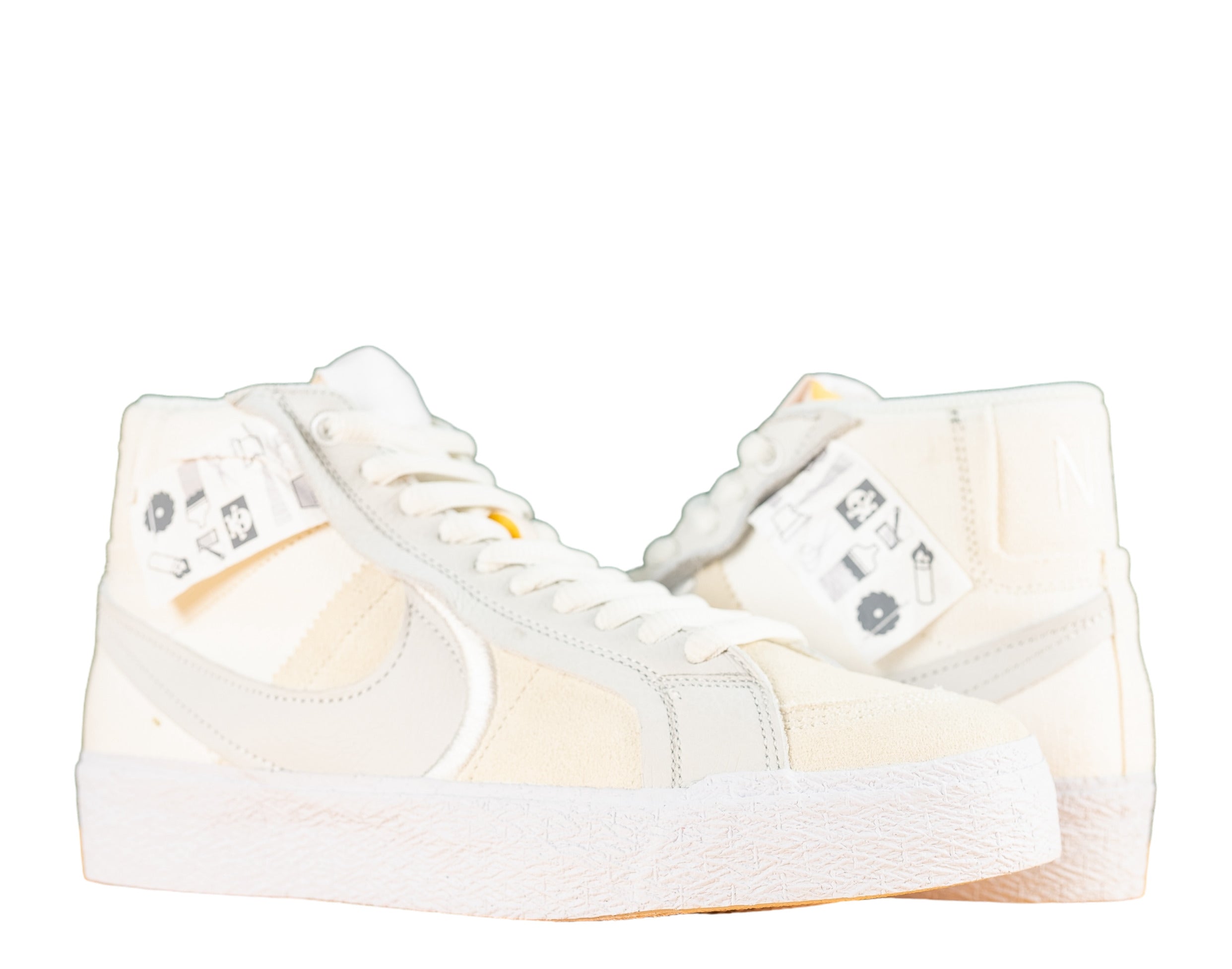 Men's Nike SB Zoom Blazer Mid PRM Plus Skateboard Shoes DZ7587-110 Summit White